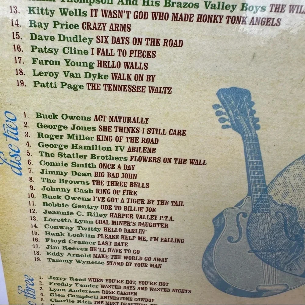 Vintage legands of country classic hits 3 vol cd set somy bmg
